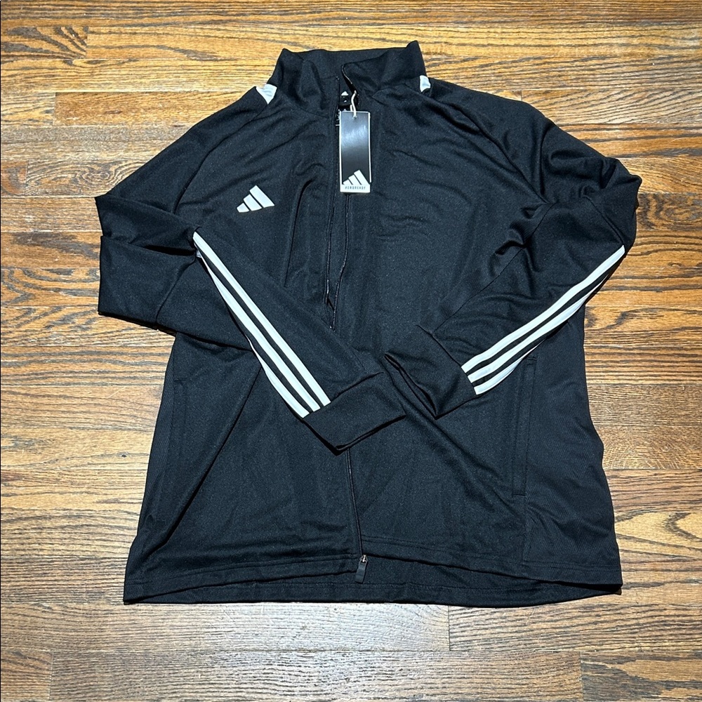 Adidas Sereno TJ Black Jacket with White Accents